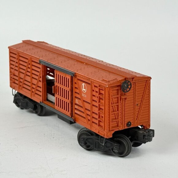 Lionel Postwar O Gauge Orange 3656 Operating Cattle Car Original Untested - Picture 4 of 10
